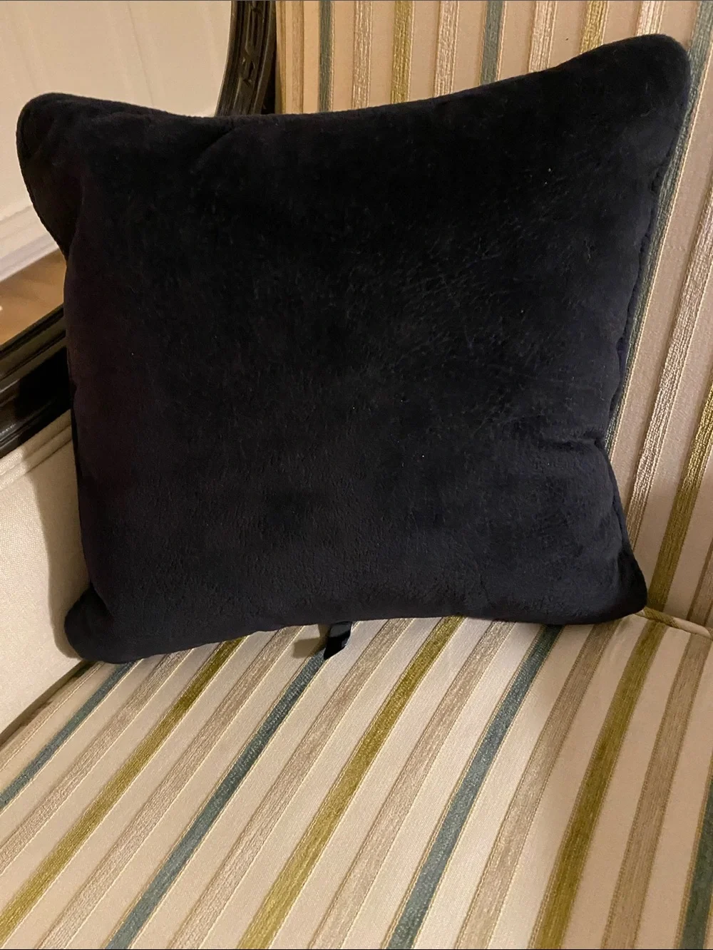 Leopard Print Velveteen Accent Pillow in Tan and Black • 13” Square